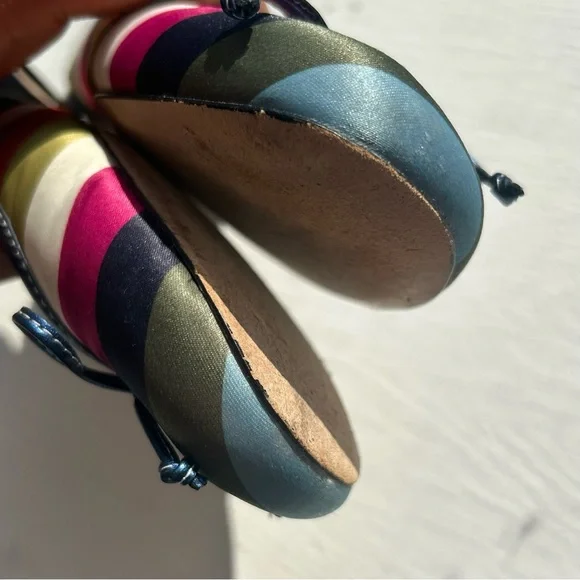 🛑SOLD🛑Vintage Coach Women's Striped Ballet Flats - Multicolor, 7.5 - Picture 6 of 10